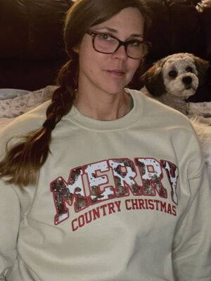 Merry Country Christmas Sweatshirt by Reres Market