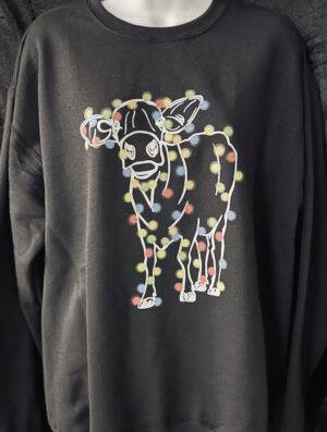Christmas Cow Sweatshirt by Rere's Market