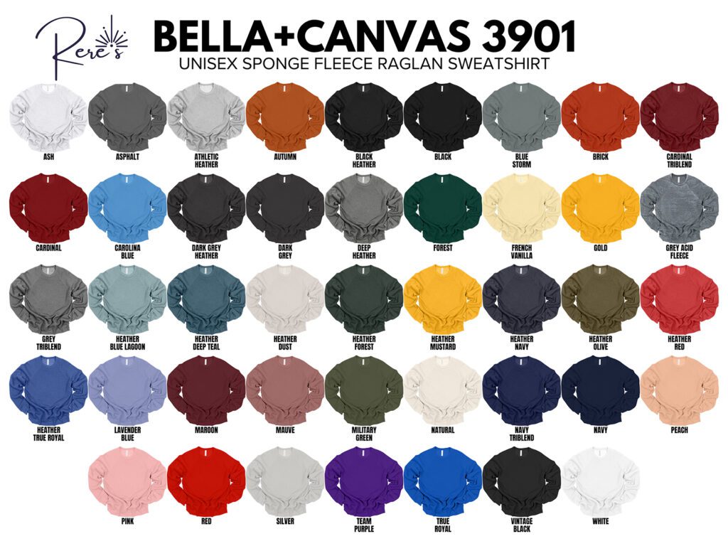 Reres Sweatshirt Colors BELLA CANVAS 3901