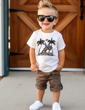 Bronc and Palm Trees Toddler T-shirt by Rere