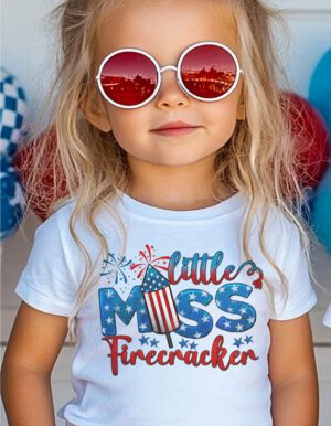 Little Miss Firecracker Youth T-shirt by Rere