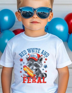 Red, White, and Feral Youth T-shirt
