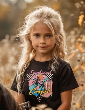 Sunkissed Cowgirl T-shirt for Toddlers and Youth by Rere