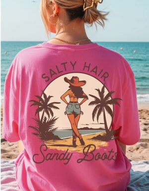 Salty Hair Sandy Boots Graphic Tee by Rere
